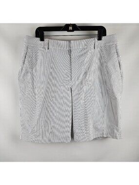 Under Armour Shorts Men 36 Flat Front Performance Golf Shorts Gray White 207276